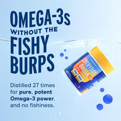 Oceanblue Essentials Brain Fuel 60ct – Burpless Fish Oil, 1000 mg Omega-3 DHA
