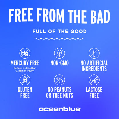 Oceanblue Professional Omega-3 2100mg Fish Oil – Triple Strength EPA, DHA & DPA | Burpless, Wild-Caught, Orange Flavor | 138 Count