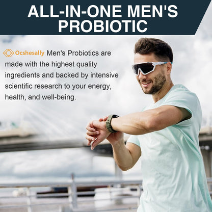 Ocshesally Probiotics for Men – 500B CFU, 12 Strains, 120 Capsules