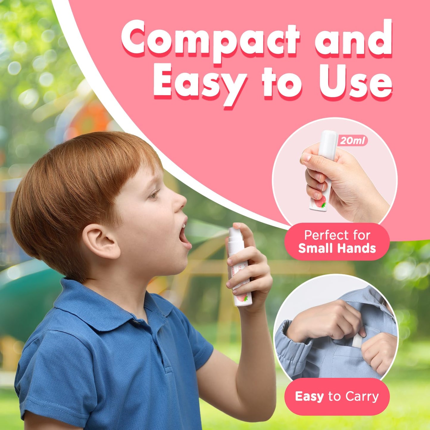 oh care Mouth Spray for Kids – Strawberry, Fluoride Free, Cavity Protection | Ages 0-12