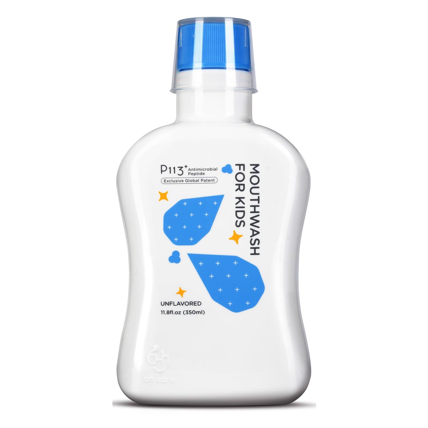 oh care Mouthwash for Kids P113+ Peptide – Anti-Cavity, Alcohol-Free Rinse for Teeth & Gums | Safe Oral Hygiene for Newborn to Toddler (11.8 fl oz, Original Unflavored)