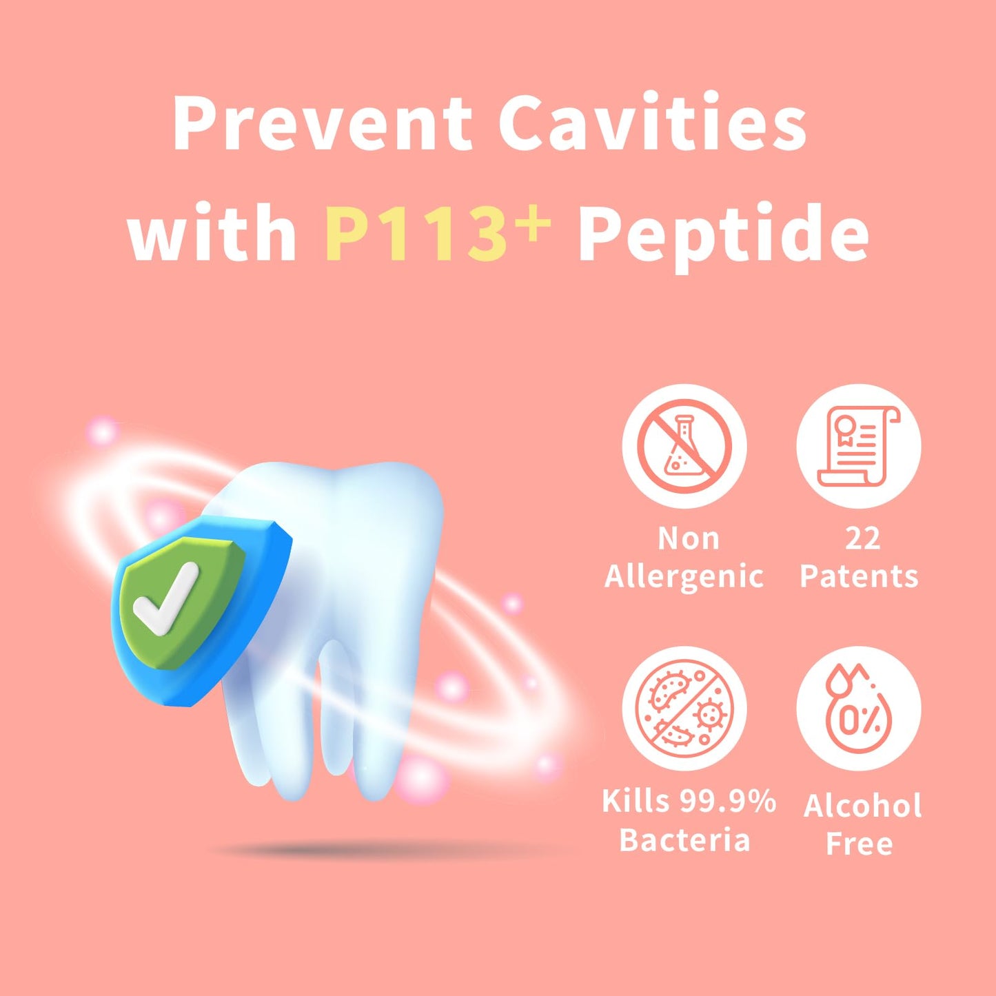 oh care Mouth Spray for Kids – Fluoride-Free Cavity Protection (Watermelon) | P113+ Antibacterial Peptide