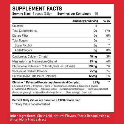 Oh!mino BCAAs + EAAs — All 9 Essential Amino Acids, Tropical Flavor
