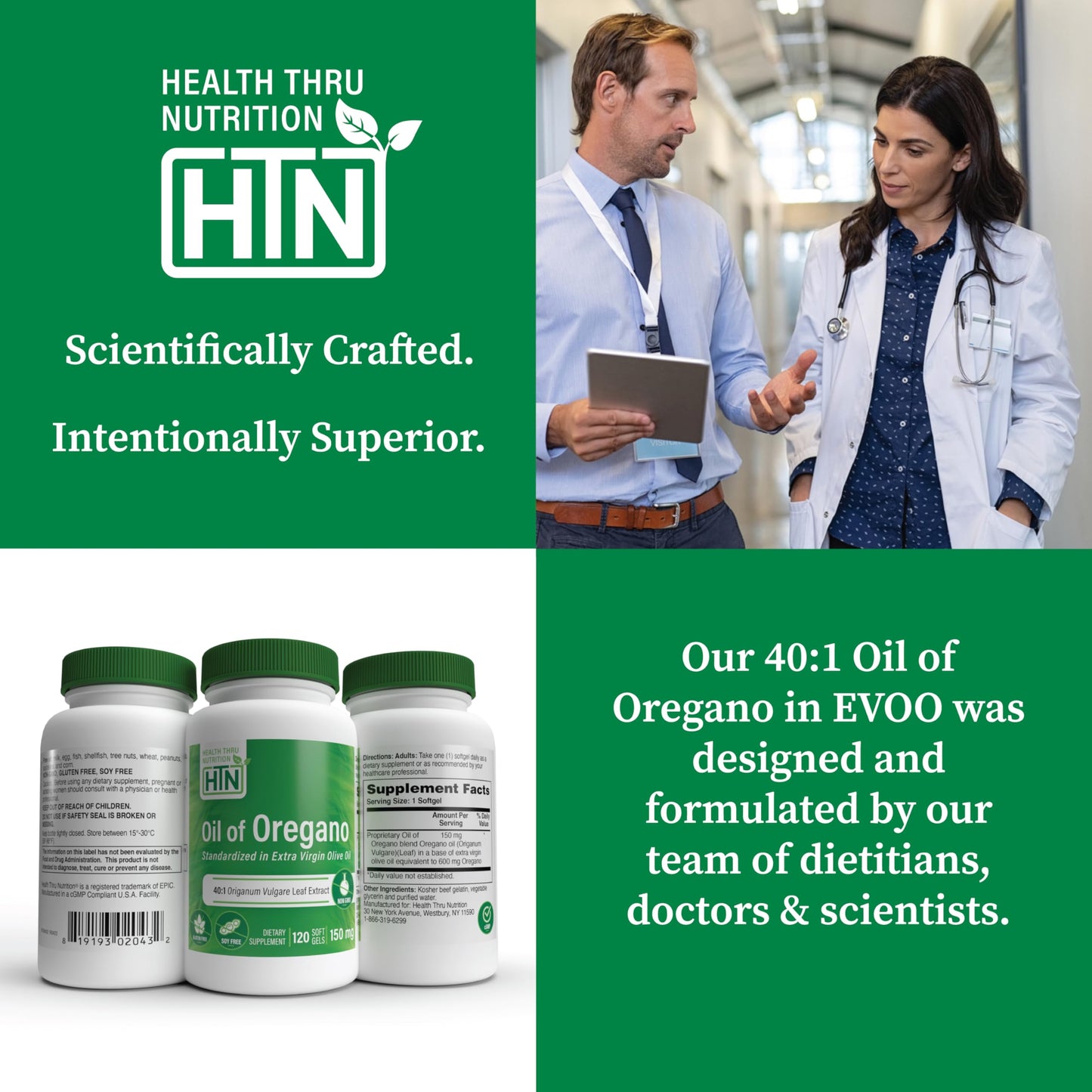 Oil of Oregano 120 Mini-Softgels – 40:1 in EVOO | Health Thru Nutrition
