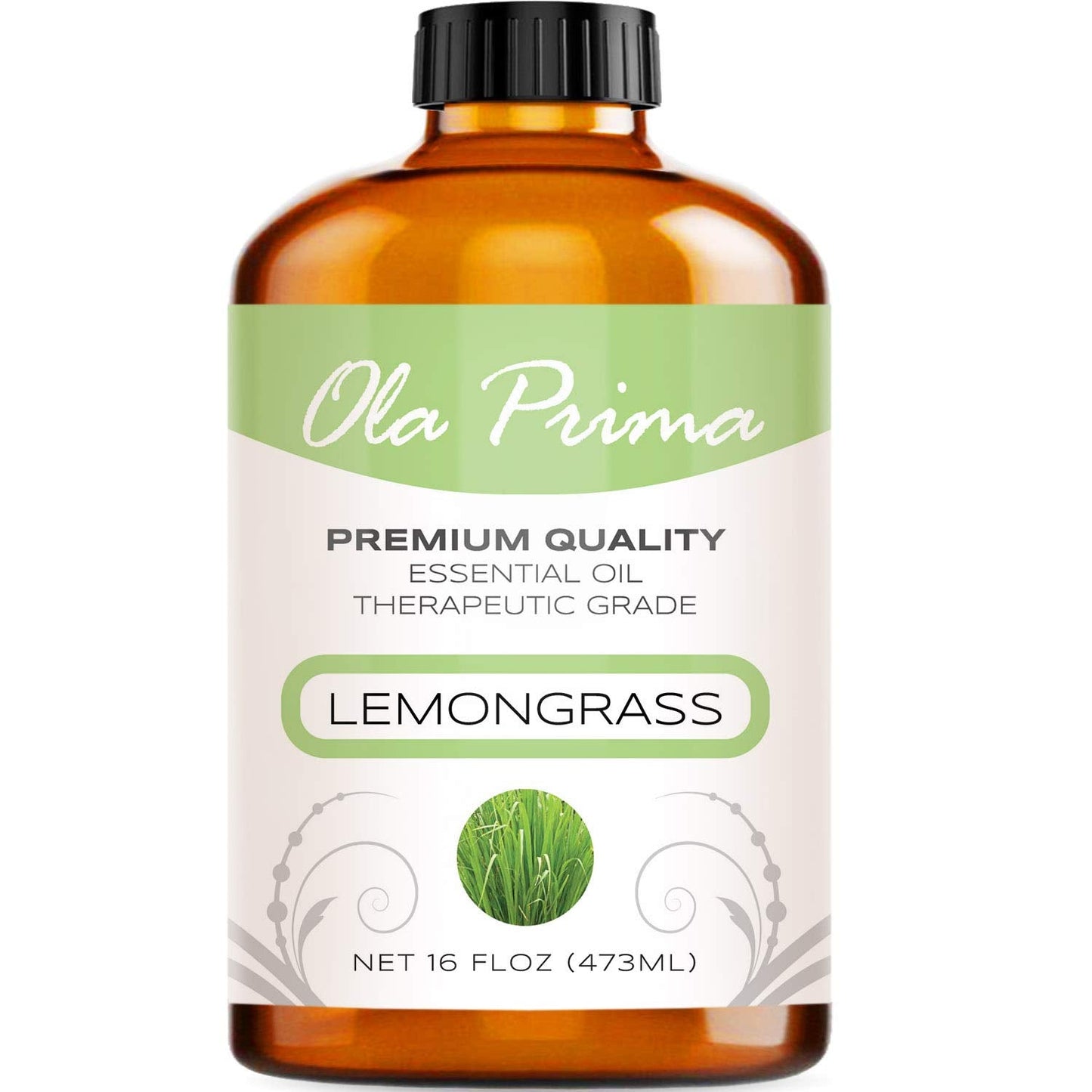 Ola Prima Lemongrass Essential Oil - 16oz Bulk | Aromatherapy & Diffuser