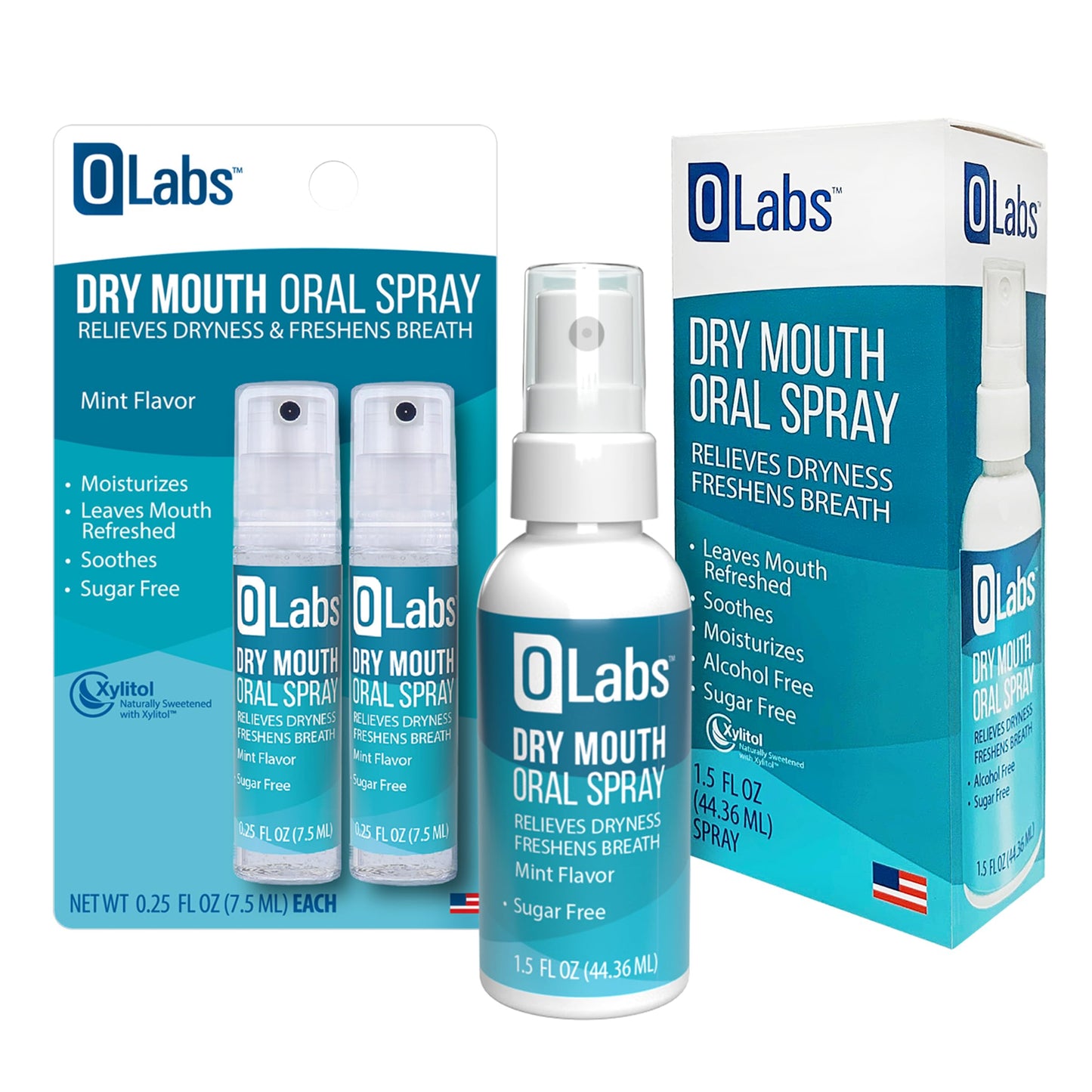 OLabs Dry Mouth Spray – Mint Flavor | Sugar Free & Alcohol Free Value Pack