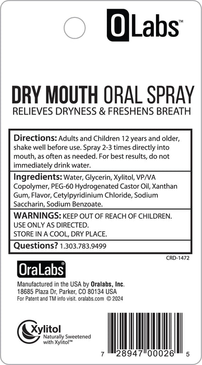 OLabs Dry Mouth Spray – Mint Flavor | Sugar Free & Alcohol Free Value Pack