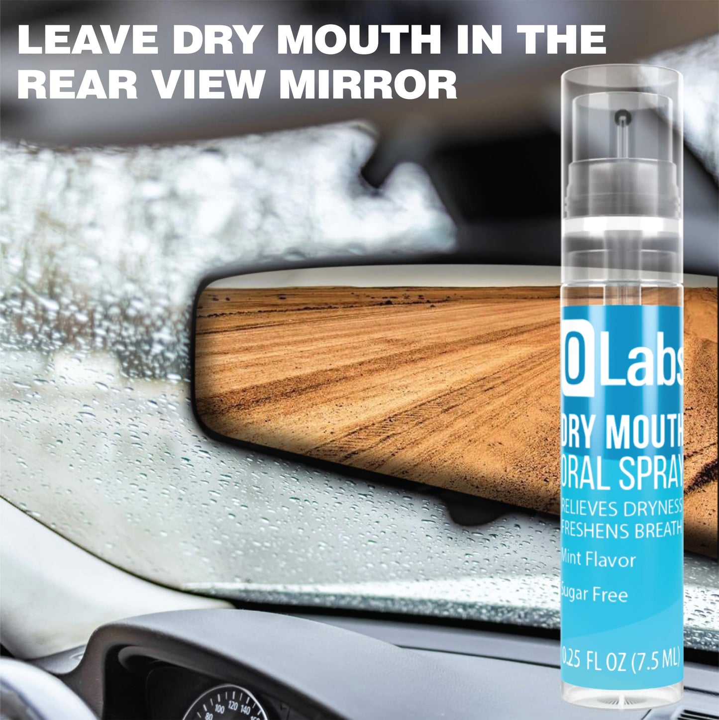 Olabs Dry Mouth Spray – Sugar Free, Alcohol Free Mint with Xylitol, 2 Pack Travel Size