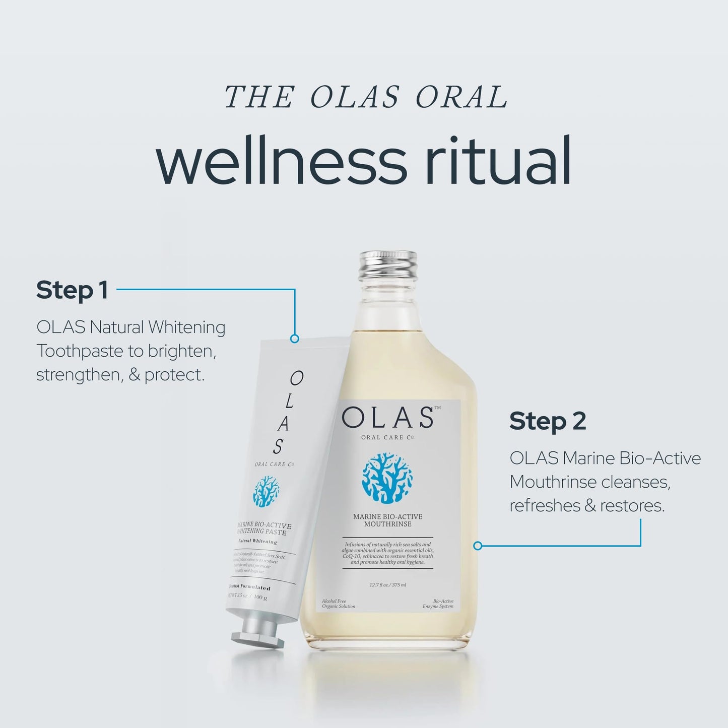 Olas Alcohol Free Mouthwash – Marine Bio-Active Rinse (Fluoride Free, 200 ml)