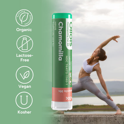 OLLOIS Chamomilla 30c Organic Lactose-Free Homeopathic Medicine – 80 Pellets