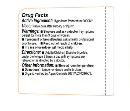 OLLOIS Hypericum Perforatum 200ck Organic, Lactose-Free, Kosher Homeopathic Medicine – 80 Pellets (Pack of 3)