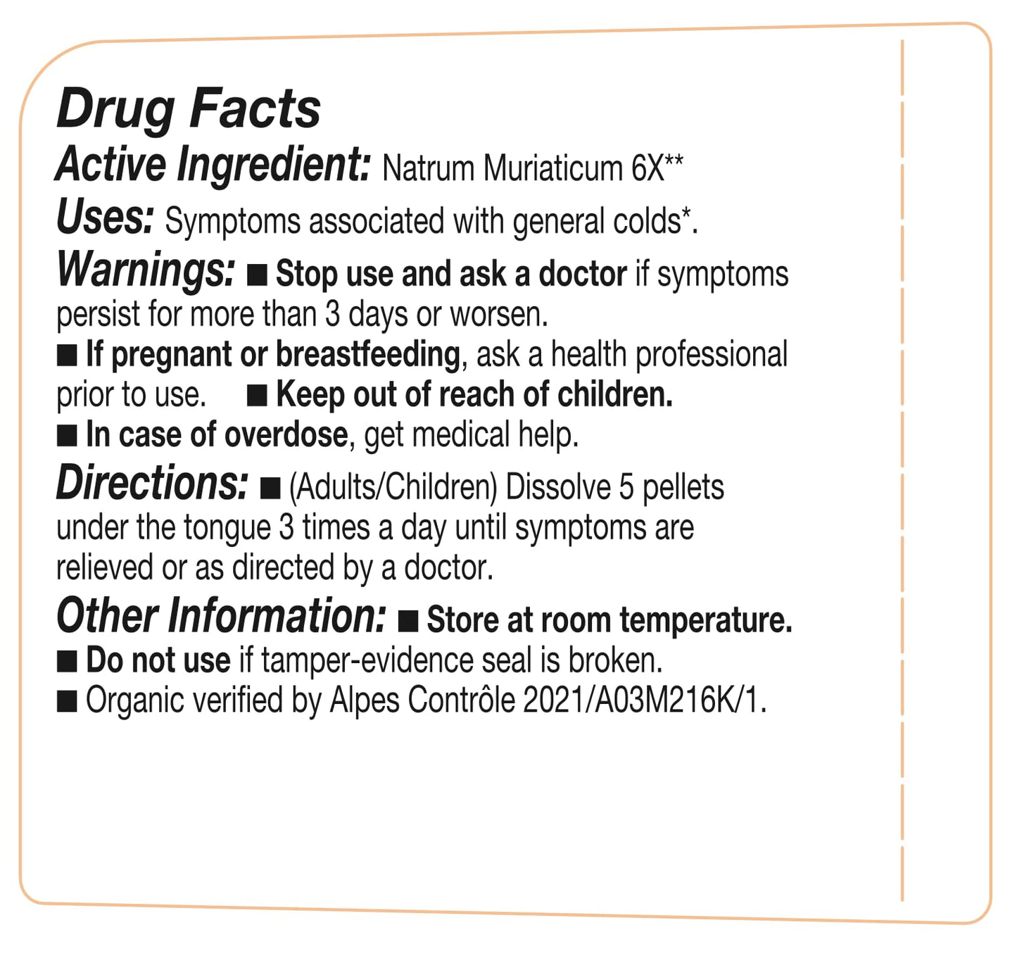 OLLOIS Natrum Muriaticum 6X – Cell Salt #9, Organic & Vegan Homeopathic Medicine, Pack of 3 (≈80 Pellets per pack)