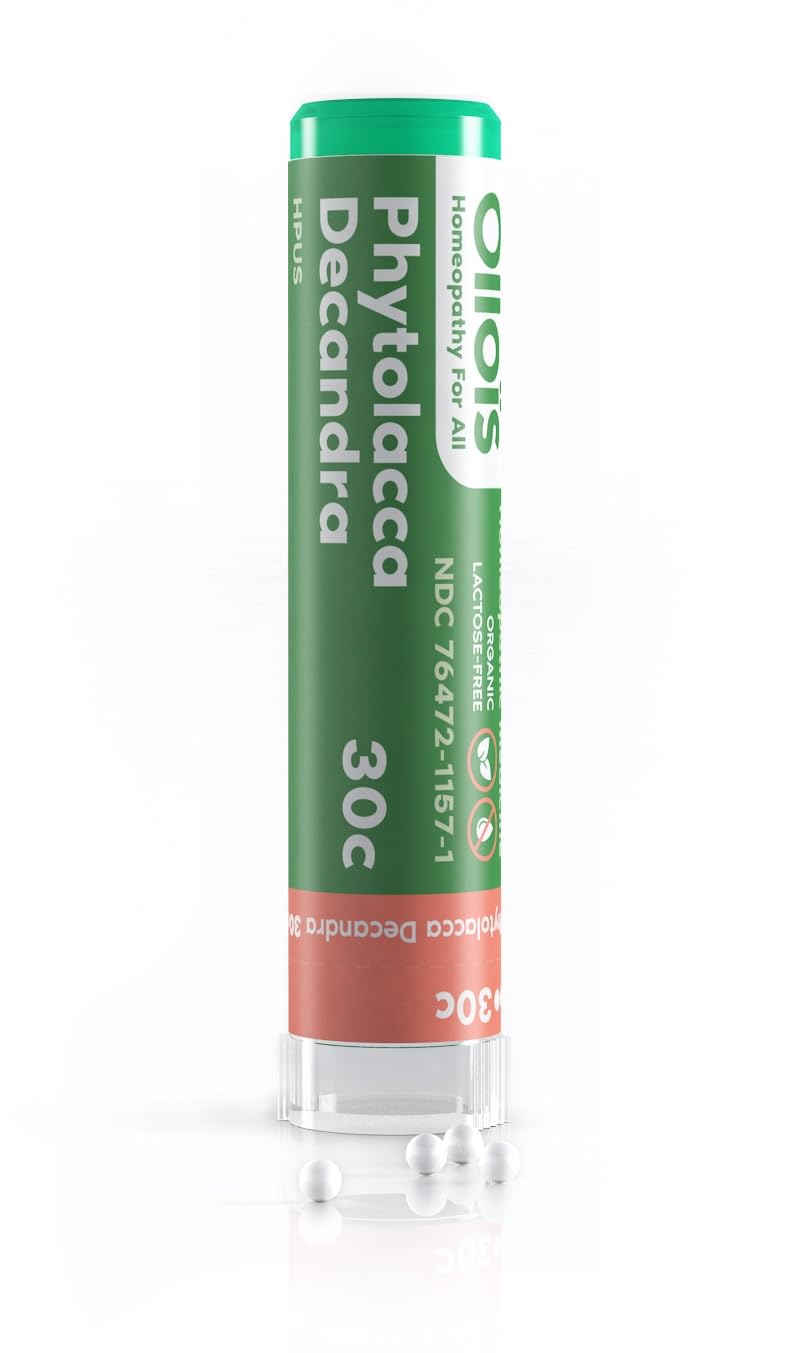 OLLOIS Phytolacca Decandra 30c - Organic Lactose-Free Homeopathic Medicine - 80 Pellets (Pack of 1)
