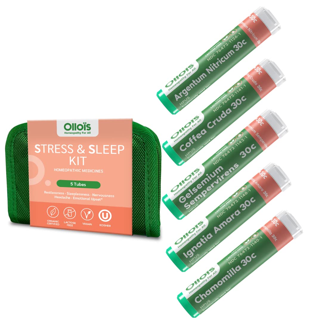 OLLOIS Stress & Sleep Kit - 5 Tubes | Organic Homeopathic Remedies