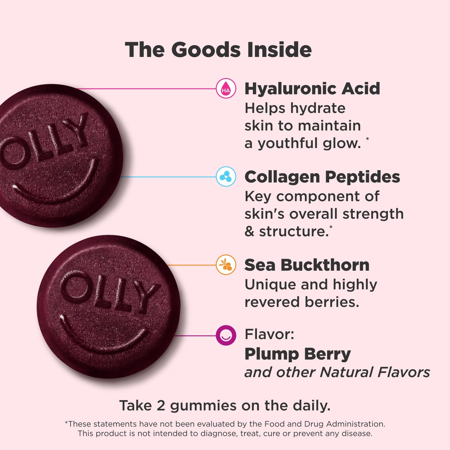 OLLY Glowing Skin Gummy – Hydration & Youthful Glow (50 Count)