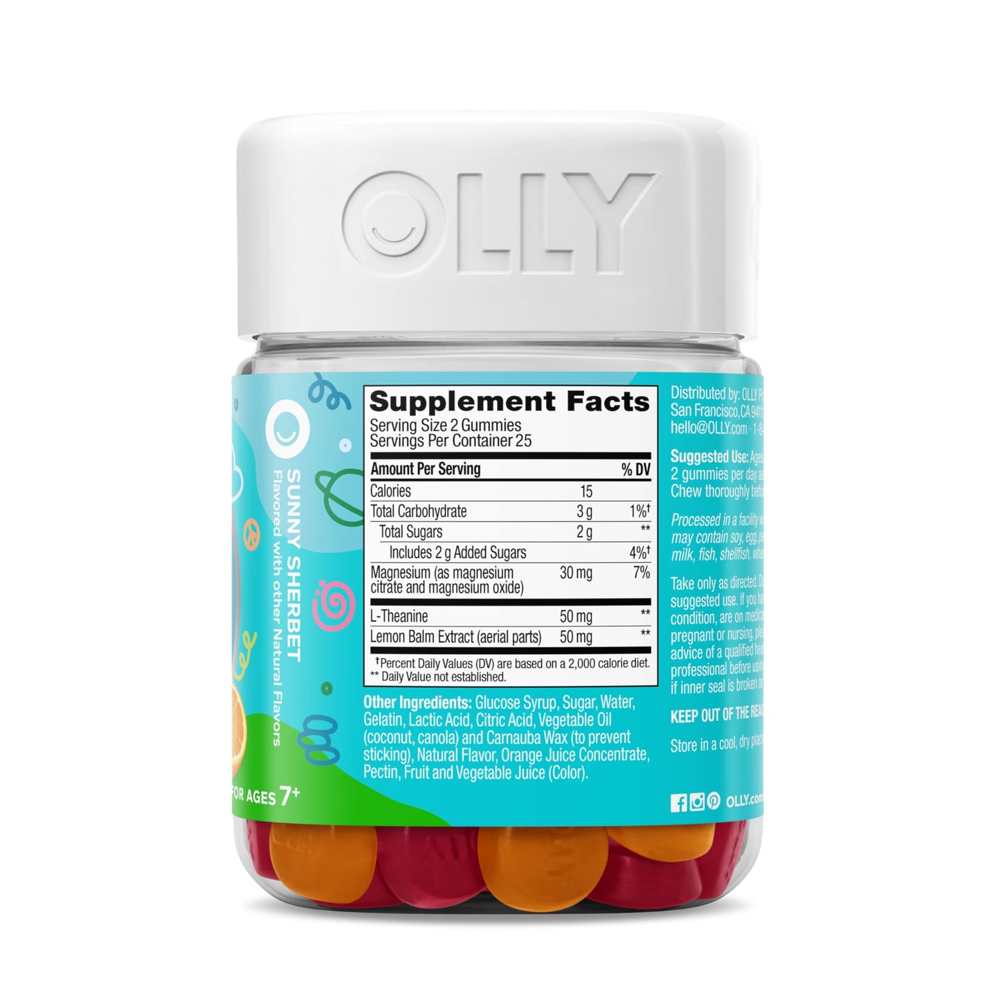 OLLY Kids Chillax Gummies – Calm Mood* (Magnesium & L-Theanine) - 50 Count