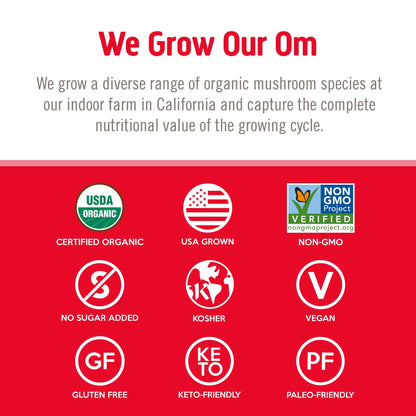 OM Mushroom Superfood Immune Blend Powder – 7.05 oz (100 Servings) Reishi & Turkey Tail