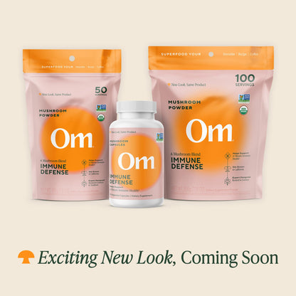 OM Mushroom Superfood Immune Blend Powder – 7.05 oz (100 Servings) Reishi & Turkey Tail