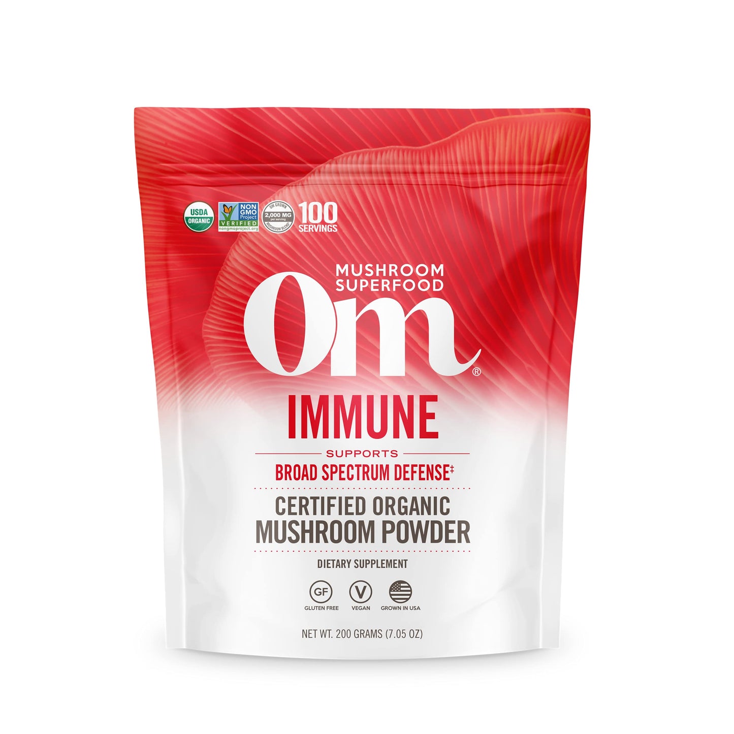 OM Mushroom Superfood Immune Blend Powder – 7.05 oz (100 Servings) Reishi & Turkey Tail