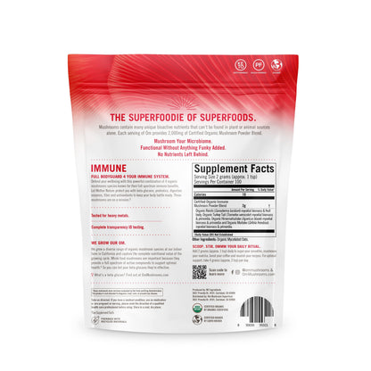 OM Mushroom Superfood Immune Blend Powder – 7.05 oz (100 Servings) Reishi & Turkey Tail