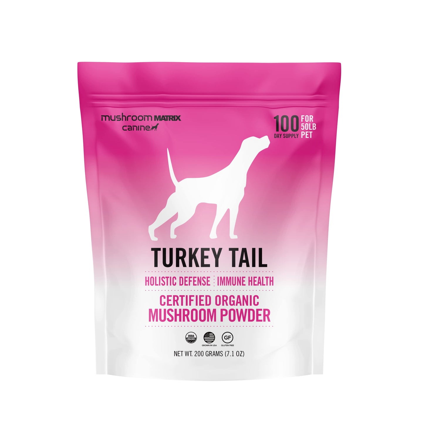 Mushroom Matrix Turkey Tail Powder for Pets – Immune Support for Dogs & Cats (200 g)
