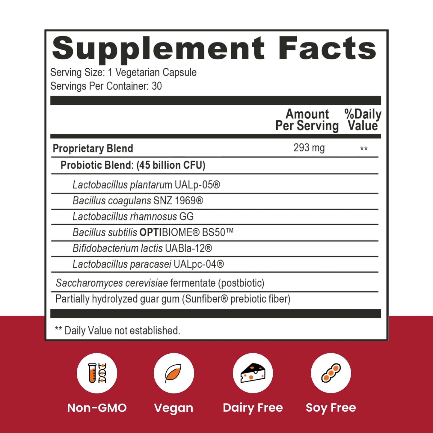 Ombre 3-in-1 Probiotic, Prebiotic and Postbiotic - 45B CFU | 30 Day Supply