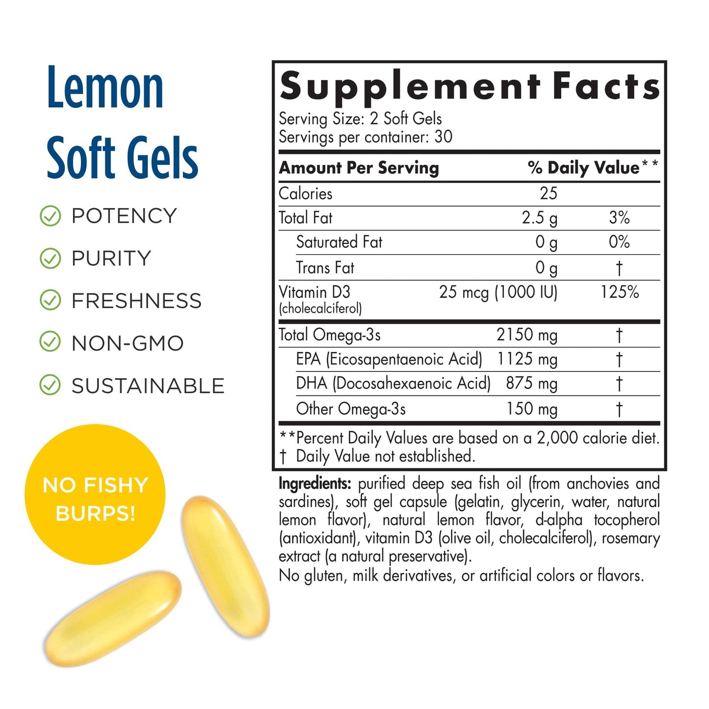 Nordic Naturals ProOmega 2000-D with Vitamin D3 – Lemon Flavor, 60 Soft Gels