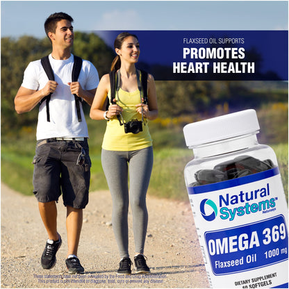 Omega 369 1000 mg Softgels – Natural Systems | Triple Omega 3-6-9 Flax Seed Oil