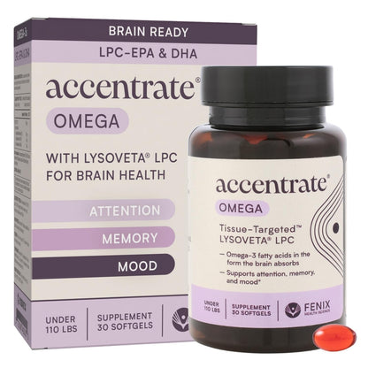Accentrate Omega w/ LYSOVETA LPC – High-Absorption EPA & DHA for Focus, Mood & Memory