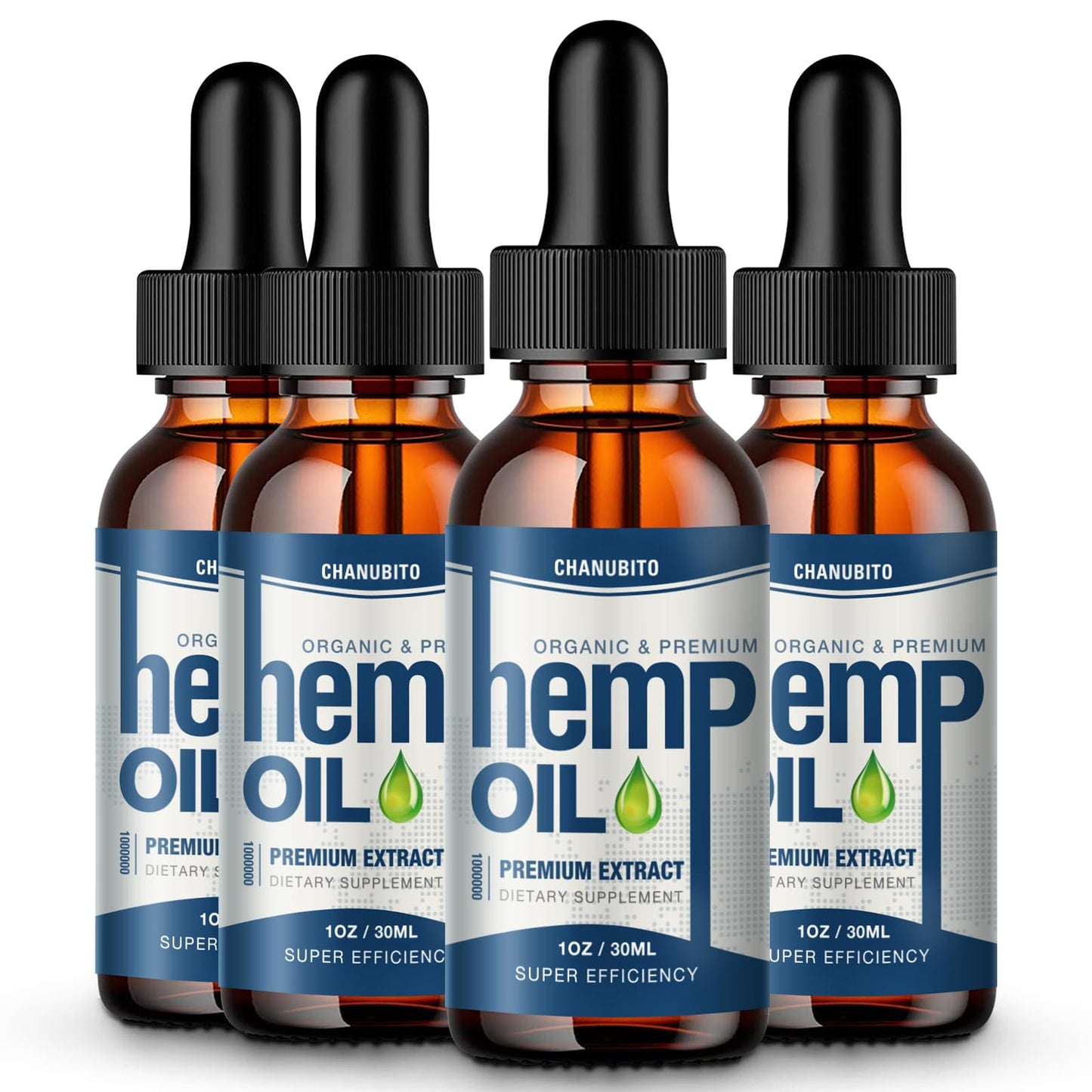 CHANUBITO 4 Pack Omega Oil Drops – Organic High Potency