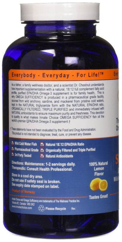 Innate Choice Omega Sufficiency Lemon 240 Capsules | Omega Supplement