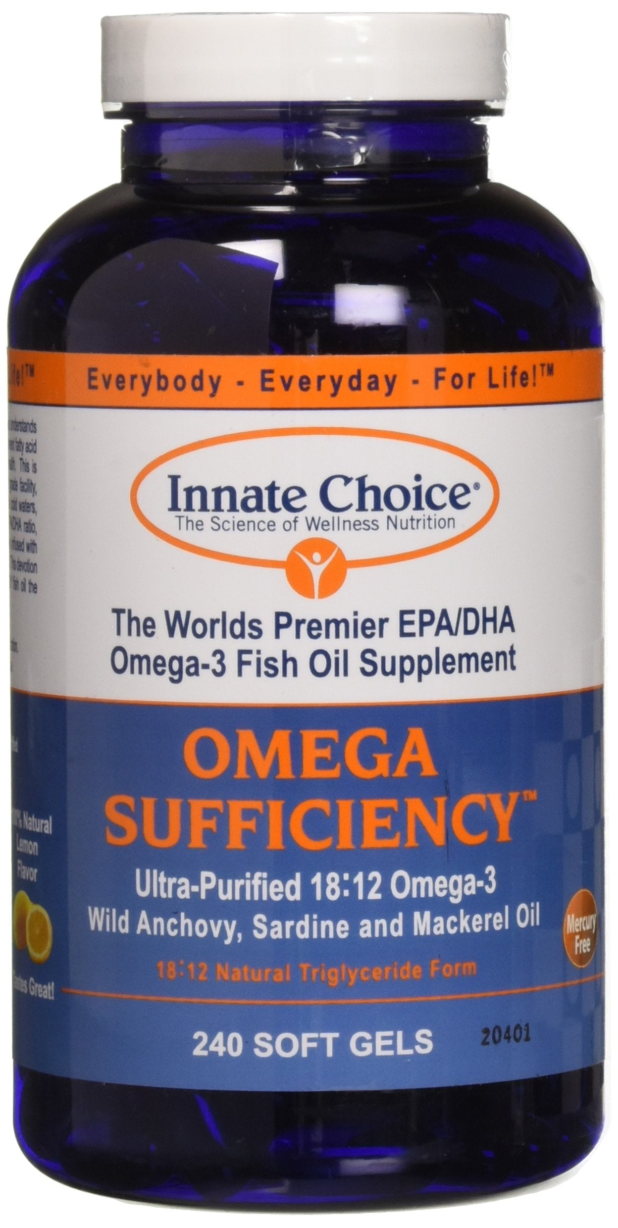 Innate Choice Omega Sufficiency Lemon 240 Capsules | Omega Supplement
