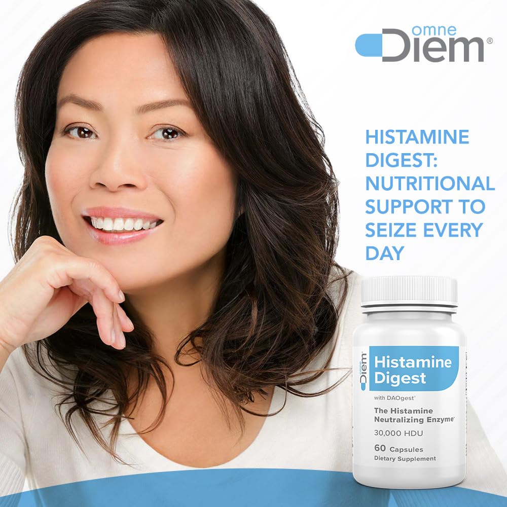 Omne Diem DAO 30,000 HDU – Histamine Digestive Enzyme | 60 Vegetarian Capsules