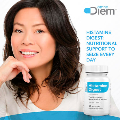 Omne Diem DAO 30,000 HDU – Histamine Digestive Enzyme | 60 Vegetarian Capsules