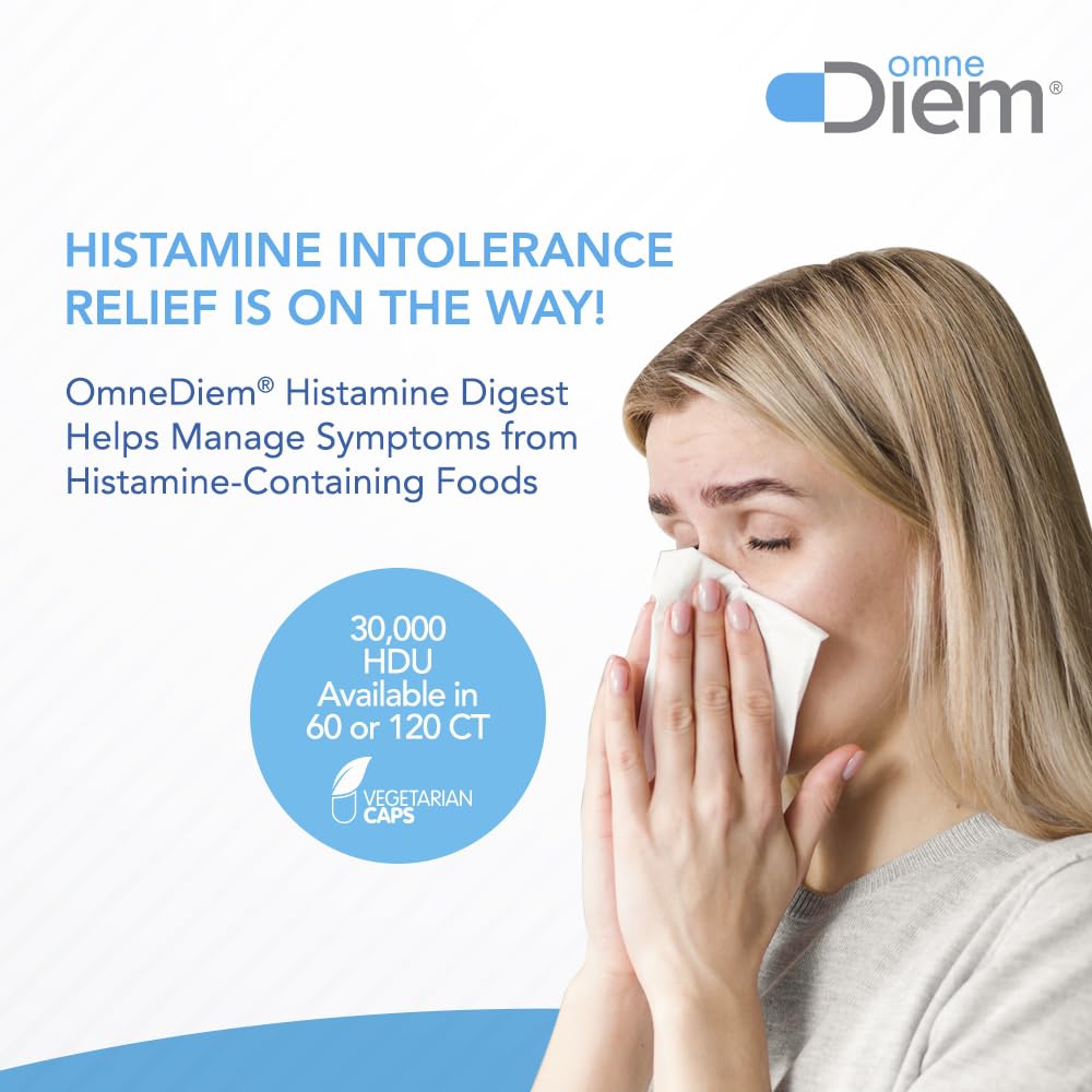 Omne Diem Histamine Digest DAO 30,000 HDU – 120 Caps for Histamine Support