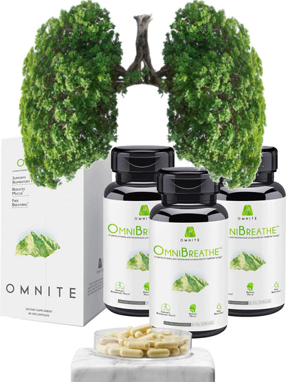 OmniBreathe Lung Cleanse Detox | Respiratory Wellness for Smokers (Pack of 3)