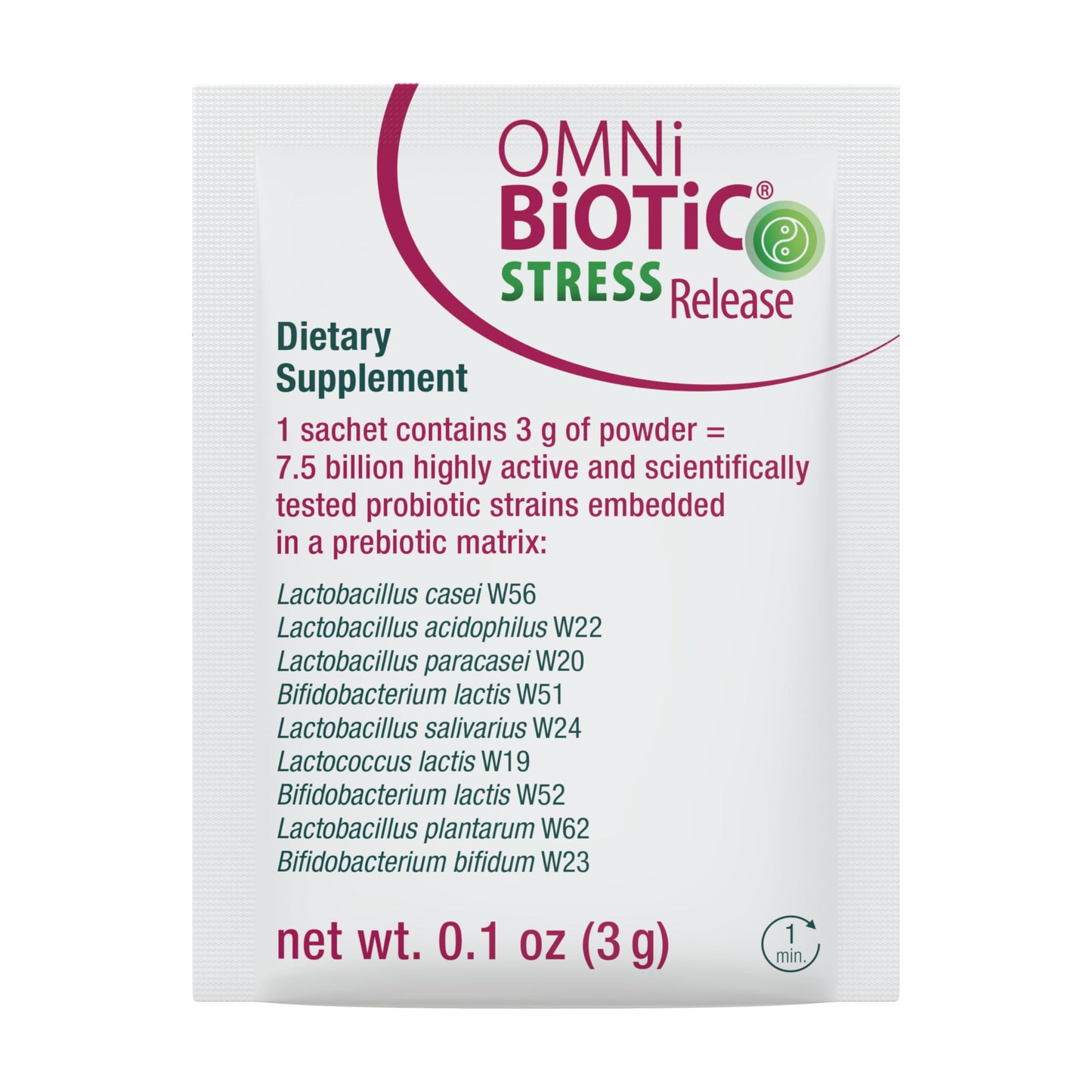 OMNi BiOTiC Stress Release – Probiotic for Stress & Gut-Brain Support (Vegan, Non-GMO, 28 Packets)