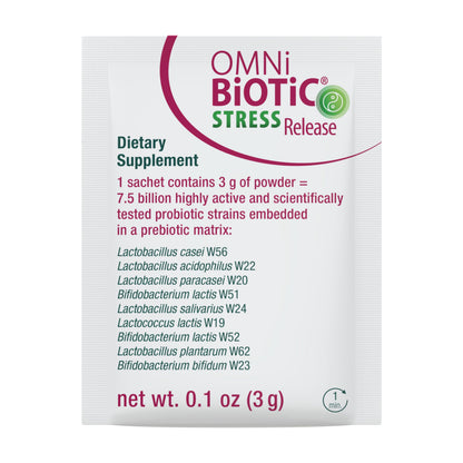 OMNi BiOTiC Stress Release – Probiotic for Stress & Gut-Brain Support (Vegan, Non-GMO, 28 Packets)