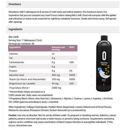 OmniTrim Nite Lite Dietary Supplement – Nighttime Formula, 15 oz