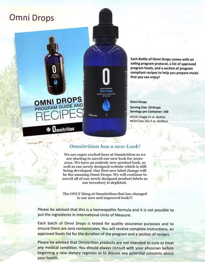 Omni Drops Diet Drops with Vitamin B12 – 4 oz + Program Guide | Omnitrition