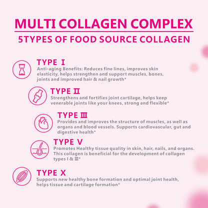 OMOGS Collagen Peptides Capsule – Hydrolyzed Collagen with Prebiotic & Cranberry, Hair, Skin, Nails, Joints, Digestive Health & Immune Support, Non-GMO, 100 Capsules