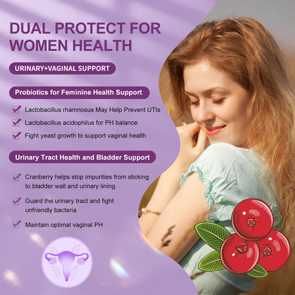 OMOGS Women's Probiotic 180 Billion CFUs | 18 Strains, Organic Prebiotics, Cranberry, D-Mannose & Digestive Enzymes | 90 Capsules