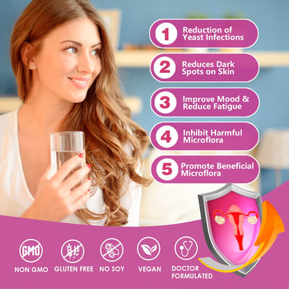 OMOGS Women's Probiotic – 120 Billion CFUs, 18 Strains, 3 Prebiotics & Cranberry Extract for Immune, Digestive, Gut and Vaginal Health