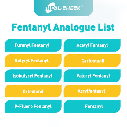 Fentanyl Test Strips 5 Pack | HEAL-CHECK 5 ng/mL High-Accuracy Kit