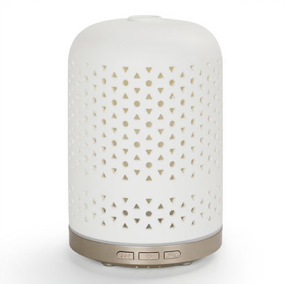 Onaboviva Essential Oil Diffuser – 120ml Ceramic Ultrasonic Diffuser with Auto Shut-Off, 3 Timers, BPA-Free