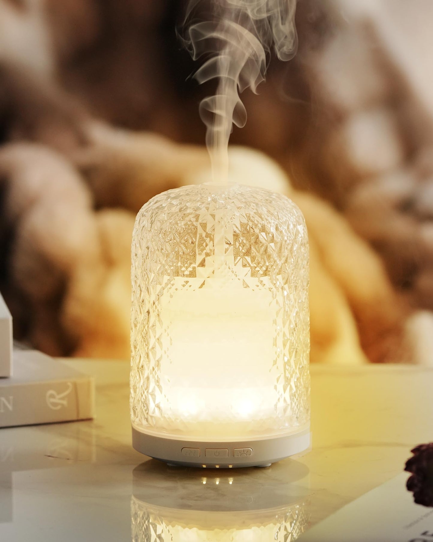 Onaboviva 120ml Glass Diffuser – Ultrasonic Aromatherapy, Auto Shut-Off
