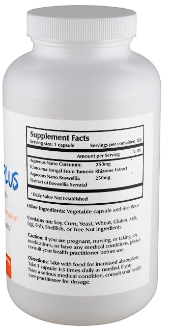 One Planet Nutrition Nano Curcumin Plus 500 mg Veggie Capsules – High Absorption, Vegan, Gluten-Free