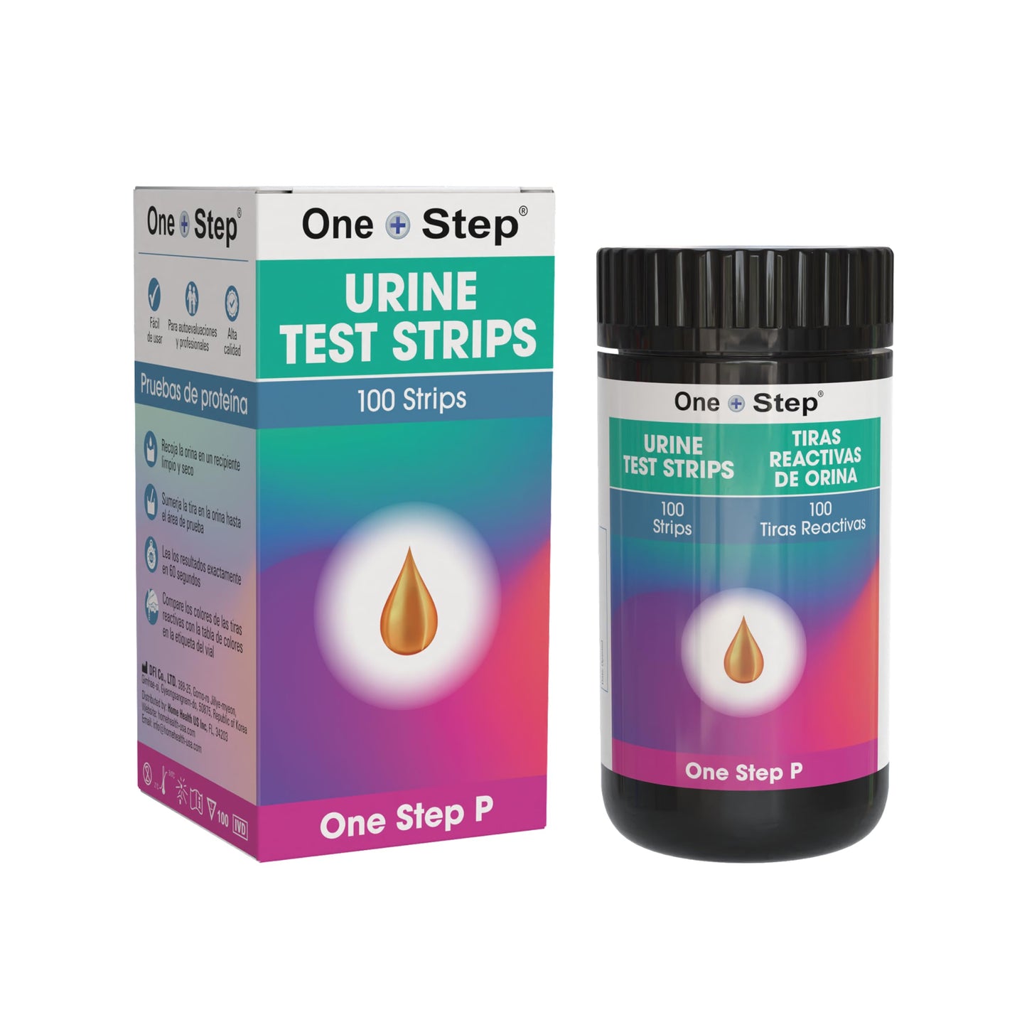 One Step Protein Urine Testing Kit — 100 Strips, 60-Second Results