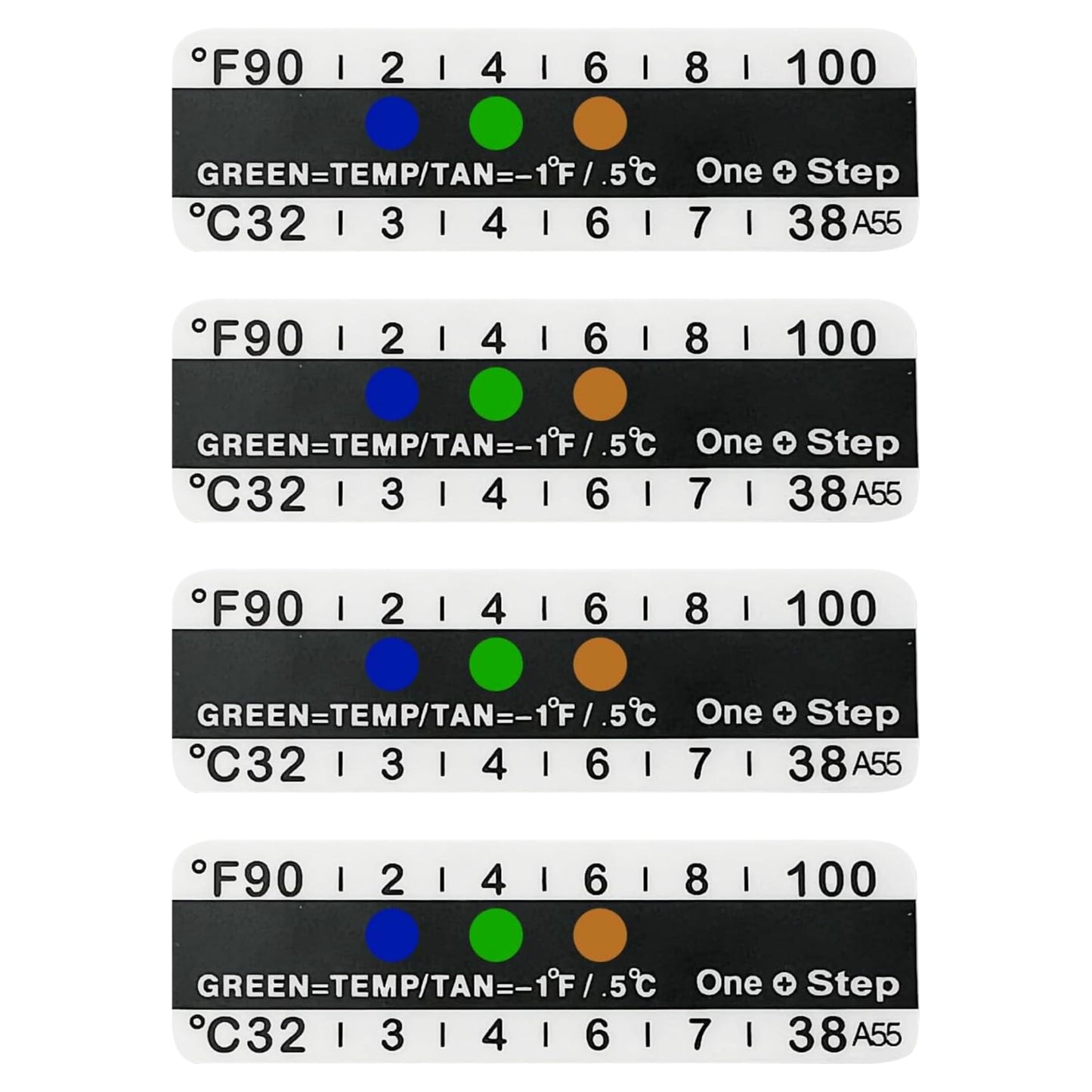 One Step Urine Temperature Test Strips – 100 Adhesive Stick-On Thermometer Strips (32°C–38°C / 90°F–100°F)