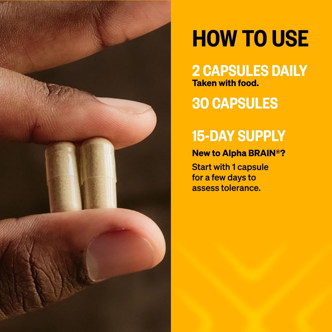 ONNIT Alpha Brain Nootropic Capsules – 2-Pack, IGEN Non-GMO, Memory & Focus
